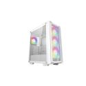 DeepCool CC560 MESH V2 - Mid tower - ATX - windowed side panel (tempered glass) - no power supply (ATX / PS / 2) - white - USB / Audio