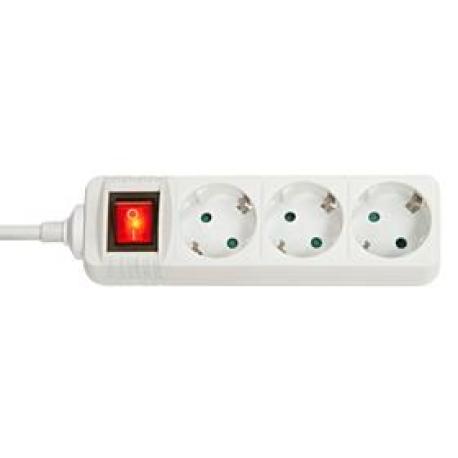 LINDY - Power strip - AC 250 V - 3500 Watt - output connectors: 3 - 1.4 m - white - 0