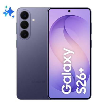 Samsung Galaxy S26+ - 5G smartphone - dual-SIM - RAM 12 GB / Internal Memory 512 GB - OLED display - 6.7" - 3120 x 1440 pixels (120 Hz) - 3x rear cameras 50 MP, 12 MP, 10 MP - front camera 12 MP - cobalt violet - 0