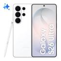 Samsung Galaxy S26 Ultra - 5G smartphone - dual-SIM - RAM 12 GB  /  Internal Memory 512 GB - OLED display - 6.9" - 3120 x 1440 pixels (120 Hz) - 4x rear cameras 200 MP, 50 MP, 50 MP, 10 MP - front camera 12 MP - white