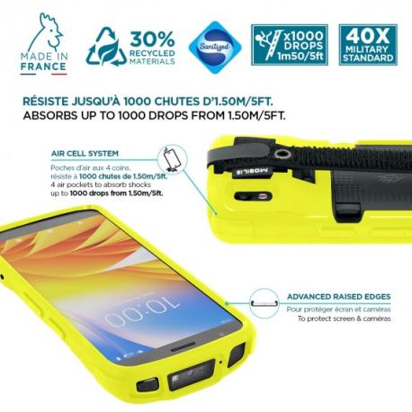 inchMobilis Protech Yellow Case + Handstrap for TC22 / TC27 Pantone: 102C - 1