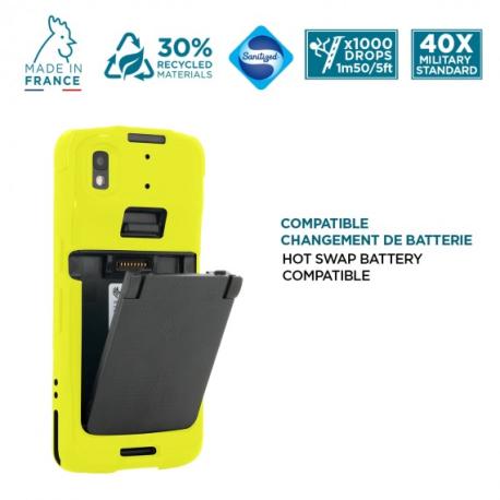 inchMobilis Protech Yellow Case + Handstrap for TC22 / TC27 Pantone: 102C - 2