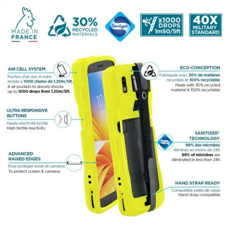 inchMobilis Protech Yellow Case + Handstrap for TC22 / TC27 Pantone: 102C - 3