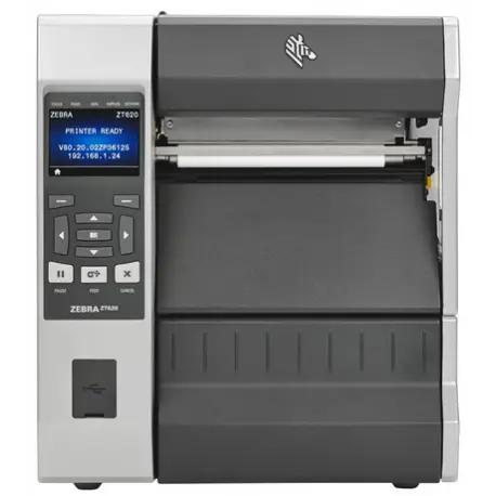 Zebra ZT620 - Label printer - direct thermal \/ thermal transfer - Roll (17 cm) - 203 dpi - up to 305 mm\/sec - USB 2.0, serial, Gigabit LAN, USB host, Bluetooth 5.3 - cutter - tear bar - 0