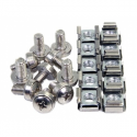 StarTech.com M6 Screws and Cage Nuts - 50 Pack - M6 Mounting Screws and Cage Nuts for Server Rack and Cabinet - Silver (CABSCREWM62B) - Rack screws and nuts - for P / N: RACK-18U-20-WALL-OA, RACK-21U-20-WALL-OA, RACK-24U-20-WALL-OA, SHELF-2U-20-CENTER-V