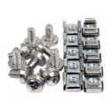 StarTech.com M6 Screws and Cage Nuts - 50 Pack - M6 Mounting Screws and Cage Nuts for Server Rack and Cabinet - Silver (CABSCREWM62B) - Rack screws and nuts - for P / N: RACK-18U-20-WALL-OA, RACK-21U-20-WALL-OA, RACK-24U-20-WALL-OA, SHELF-2U-20-CENTER-V