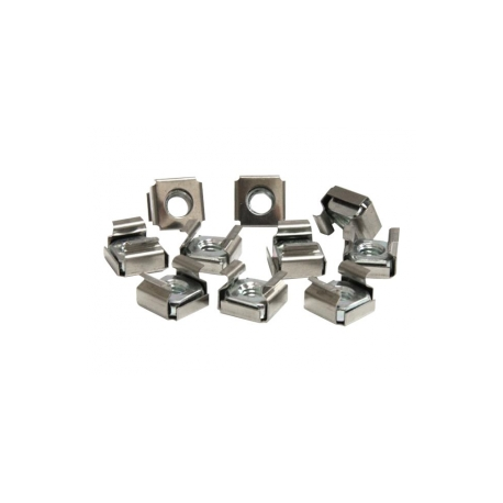 StarTech.com 50 Pkg M6 Cage Nuts for Server Rack Cabinet - Rack nuts (pack of 50) - CABCAGENUTS6 - Rack nuts (pack of 50) - for P / N: RACK-18U-20-WALL-OA, RACK-21U-20-WALL-OA, RACK-24U-20-WALL-OA, SHELF-2U-20-CENTER-V - 2