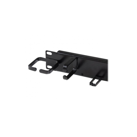 StarTech.com Server Rack Cable Management - 1U - Finger Ducts  /  D-Ring Hooks - Rack cable management panel with cover - black - 1U - 19" - for P / N: RKCONS1708K, RKCONS1716K - 3