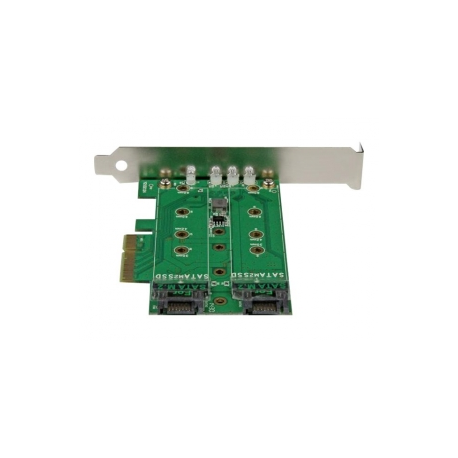 StarTech.com 3-port M.2 SSD (NGFF) Adapter Card - Supports 1x PCIe (NVMe) M.2 SSD, 2x SATA III M.2 SSDs - PCIe 3.0 Adapter (PEXM2SAT32N1) - Interface adapter - M.2 - M.2 Card / SATA 6Gb / s - PCIe 3.0 - 4