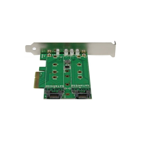 StarTech.com 3-port M.2 SSD (NGFF) Adapter Card - Supports 1x PCIe (NVMe) M.2 SSD, 2x SATA III M.2 SSDs - PCIe 3.0 Adapter (PEXM2SAT32N1) - Interface adapter - M.2 - M.2 Card / SATA 6Gb / s - PCIe 3.0 - 7