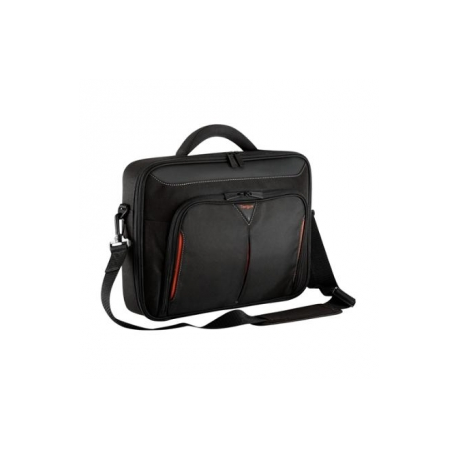 Targus Classic+ Clamshell - Notebook carrying case - 15" - 15.6" - black, red - 0