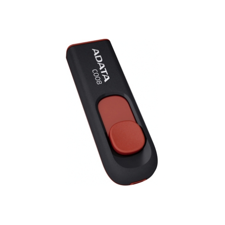 ADATA Classic Series C008 - USB flash drive - 16 GB - USB 2.0 - black, red - 2
