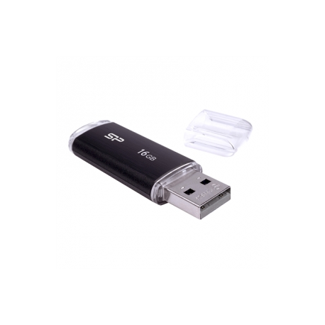 SILICON POWER Ultima U02 - USB flash drive - 16 GB - USB 2.0 - black - 0