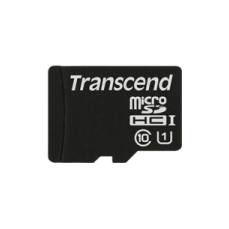 Transcend Premium - Flash memory card (microSDHC to SD adapter included) - 16 GB - UHS-I U1  /  Class10 - microSDHC UHS-I - 0