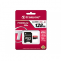 Transcend Premium - Flash memory card (microSDXC to SD adapter included) - 128 GB - UHS Class 1 / Class10 - 300x - microSDXC