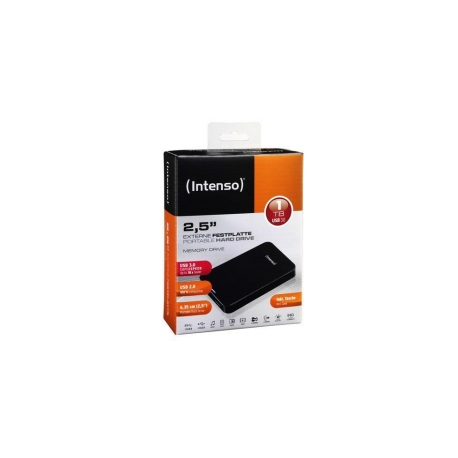 Intenso Memory Drive - Hard drive - 1 TB - external (portable) - 2.5" - USB 3.0 - 5400 rpm - buffer: 8 MB - black - 1