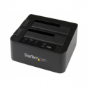 StarTech.com Dual Bay USB 3.0 /  eSATA Hard Drive Duplicator Dock for 2.5" & 3.5" SATA SSD HDD with UASP (6Gbps) - Standalone Docking Station (SDOCK2U33RE) - Storage controller with power indicator - 2.5", 3.5" - SATA 6Gb / s - USB 3.0 - black - for P / N: SVA12M5NA