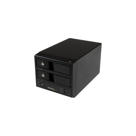 StarTech.com USB 3.0  /  eSATA Hot Swap HDD Enclosure with UASP - 2-Bay Trayless 3.5" SATA III (6 Gbps) Hard Drive Enclosure (S352BU33RER) - Hard drive array - 2 bays (SATA-600) 0 - USB 3.0, SATA 6Gb / s (external) - for P / N: SVA12M5NA - 1