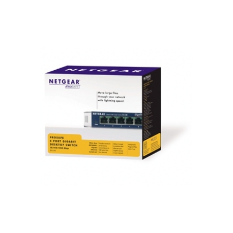 NETGEAR GS108 - Switch - 8 x 10 / 100 / 1000 - desktop - 4