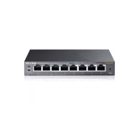 TP-LINK Easy Smart TL-SG108PE - Switch - smart - 4 x 10 / 100 / 1000 (4 PoE) + 4 x 10 / 100 / 1000 - desktop - PoE (55 W) - 0