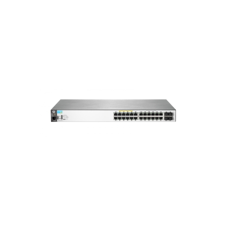 HPE Aruba 2530-24G-PoE+ - Switch - Managed - 24 x 10/100/1000 (PoE+) + 4 x Gigabit SFP - desktop, rack-mountable, wall-mountable - PoE+ - 2