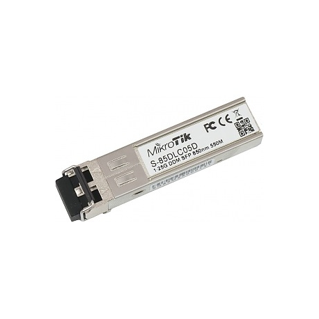 MikroTik S-85DLC05D - SFP (mini-GBIC) transceiver module - SFP (mini-GBIC) / LC multi-mode - up to 550 m - 850 nm - 0