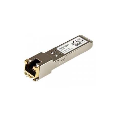 StarTech.com Cisco GLC-T Compatible SFP Module, 1000BASE-T, SFP to RJ45 Cat6 / Cat5e, 1GE Gigabit Ethernet SFP, RJ-45 (Copper) 100m, Cisco Firepower, ASR920, IE2000 Mini GBIC Transceiver - Lifetime Warranty (GLCTST) - SFP (mini-GBIC) transceiver module (equivalent to: Cisco GLC-T) - GigE - 1000Base-T - RJ-45 - up to 100 m - 1
