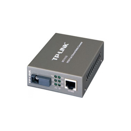 TP-LINK MC111CS - Fibre media converter - 100Mb LAN - 10Base-T, 100Base-FX, 100Base-TX - RJ-45 / SC single-mode - up to 20 km - 1550 (TX) / 1310 (RX) nm - 0