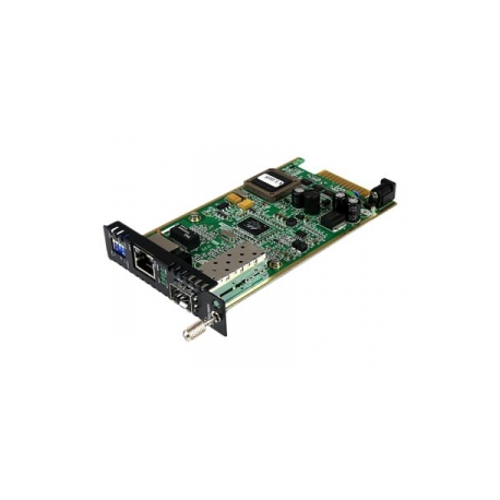 StarTech.com Gigabit Ethernet Fiber Media Converter Card Module w /  Open SFP Slot - Fiber to Ethernet Converter - Ethernet Media Converter (ET91000SFP2C) - Fibre media converter - GigE - 1000Base-TX - RJ-45  /  SFP (mini-GBIC) - for P / N: ET10GSFP, GLCSXMMRGDST, J4858C10PKST, J4858CST - 0