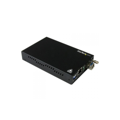 StarTech.com Singlemode (SM) LC Fiber Media Converter for 1Gbe Network - 10km - Gigabit Ethernet - 1310nm - with SFP Transceiver (ET91000SM10) - Fibre media converter - GigE - 100Base-LX, 1000Base-T - RJ-45  /  LC single-mode - up to 10 km - 1310 nm - for P / N: SVA12M2NEUA, SVA12M5NA - 0
