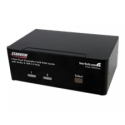 StarTech.com Dual Monitor DisplayPort KVM Switch - 2 Port - USB 2.0 Hub - Audio and Microphone - DP KVM Switch (SV231DPDDUA) - KVM  /  audio switch - 2 x KVM  /  audio - 1 local user - desktop - for P / N: IM12D1500P, SVA12M2NEUA, SVA12M5NA