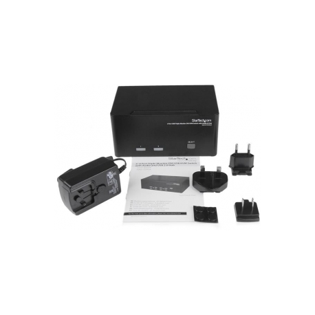 StarTech.com 2 Port Triple Monitor DVI USB KVM Switch with Audio & USB 2.0 Hub - Multi Monitor KVM - Dual Port KVM Switch (SV231TDVIUA) - KVM  /  audio  /  USB switch - 2 x KVM  /  audio  /  USB - 1 local user - desktop - for P / N: SVA12M2NEUA, SVA12M5NA - 3
