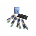 StarTech.com 4 Port Black PS / 2 KVM Switch Kit with Cables - 4 Port PS2 KVM Switch - KVM Switch with Cables - VGA KVM Switch (SV411K) - KVM switch - 4 x KVM port(s) - 1 local user - desktop - for P / N: SVECON6