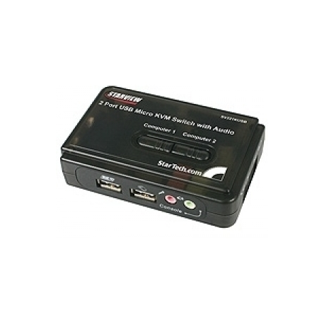 StarTech.com 2 Port USB VGA KVM Switch - Single VGA - Hot-key & Audio Support - 2048x1536 @60Hz KVM Switch - KVM Video Switch (SV211KUSB) - KVM / audio switch - 2 x KVM / audio - 1 local user - desktop - 7