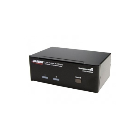 StarTech.com DVI KVM Switch with Audio & USB 2.0 Hub - 2-Port USB KVM Switch - 1920 x 1200 - Dual Monitor KVM Switch (SV231DD2DUA) - KVM / audio / USB switch - 2 x KVM / audio / USB - 1 local user - desktop - for P / N: IM12D1500P, SVA12M2NEUA, SVA12M5NA, USBDVI4N1A10, USBDVI4N1A6 - 0