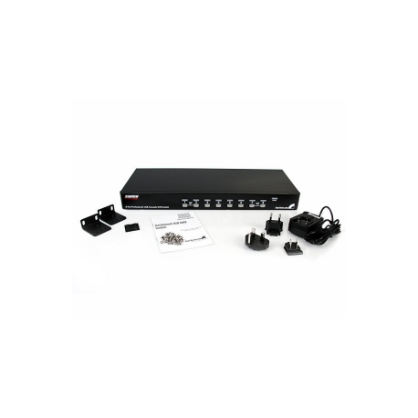 StarTech.com 8-Port USB KVM Swith with OSD - TAA Compliant - 1U Rack Mountable VGA KVM Switch (SV831DUSBU) - KVM switch - 8 x KVM port(s) - 1 local user - desktop - for P / N: RK3236BKF, RKCONS1701, RKCONS17HD, RKCONS1901, RKCONS1908K, RKCONS1916K, RKQMCAB12V2 - 3