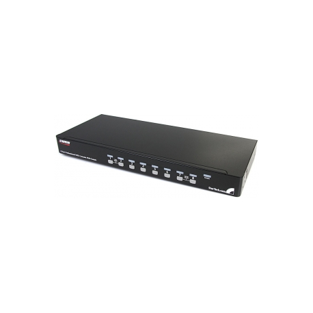 StarTech.com 8-Port USB KVM Swith with OSD - TAA Compliant - 1U Rack Mountable VGA KVM Switch (SV831DUSBU) - KVM switch - 8 x KVM port(s) - 1 local user - desktop - for P / N: RK3236BKF, RKCONS1701, RKCONS17HD, RKCONS1901, RKCONS1908K, RKCONS1916K, RKQMCAB12V2 - 4