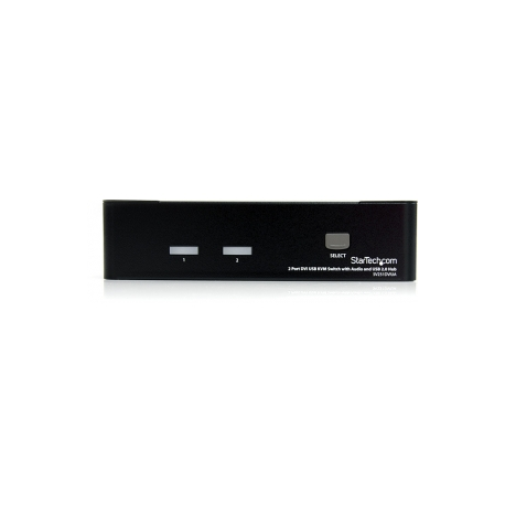 StarTech.com 2 Port DVI USB KVM Switch with Audio and USB 2.0 Hub (SV231DVIUA) - KVM / audio / USB switch - 2 x KVM / audio / USB - 1 local user - desktop - for P / N: IM12D1500P, SVA12M2NEUA, SVA12M5NA, USBDVI4N1A10, USBDVI4N1A6 - 1