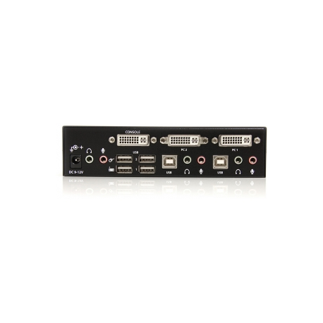 StarTech.com 2 Port DVI USB KVM Switch with Audio and USB 2.0 Hub (SV231DVIUA) - KVM / audio / USB switch - 2 x KVM / audio / USB - 1 local user - desktop - for P / N: IM12D1500P, SVA12M2NEUA, SVA12M5NA, USBDVI4N1A10, USBDVI4N1A6 - 3