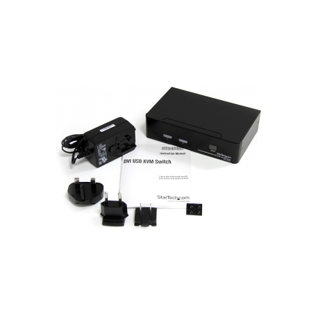 StarTech.com 2 Port DVI USB KVM Switch with Audio and USB 2.0 Hub (SV231DVIUA) - KVM / audio / USB switch - 2 x KVM / audio / USB - 1 local user - desktop - for P / N: IM12D1500P, SVA12M2NEUA, SVA12M5NA, USBDVI4N1A10, USBDVI4N1A6 - 6