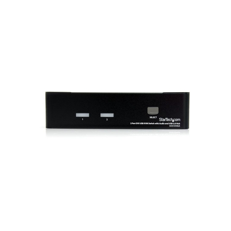 StarTech.com 2 Port DVI USB KVM Switch with Audio and USB 2.0 Hub (SV231DVIUA) - KVM / audio / USB switch - 2 x KVM / audio / USB - 1 local user - desktop - for P / N: IM12D1500P, SVA12M2NEUA, SVA12M5NA, USBDVI4N1A10, USBDVI4N1A6 - 9