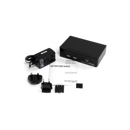 StarTech.com 2 Port DVI USB KVM Switch with Audio and USB 2.0 Hub (SV231DVIUA) - KVM / audio / USB switch - 2 x KVM / audio / USB - 1 local user - desktop - for P / N: IM12D1500P, SVA12M2NEUA, SVA12M5NA, USBDVI4N1A10, USBDVI4N1A6 - 11