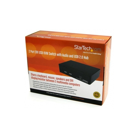 StarTech.com 2 Port DVI USB KVM Switch with Audio and USB 2.0 Hub (SV231DVIUA) - KVM / audio / USB switch - 2 x KVM / audio / USB - 1 local user - desktop - for P / N: IM12D1500P, SVA12M2NEUA, SVA12M5NA, USBDVI4N1A10, USBDVI4N1A6 - 13