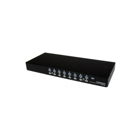 StarTech.com 16 Port Rackmount USB KVM Switch Kit with OSD and Cables - 1U (SV1631DUSBUK) - KVM switch - 16 x KVM port(s) - 1 local user - desktop - for P / N: RK2537BKM, RK3236BKF, RK4236BKB, RK4242BK24, RK4242BK30, RKCONS1701, RKCONS17HD - 4