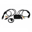 StarTech.com 2 Port USB HDMI Cable KVM Switch with Audio and Remote Switch - USB Powered KVM with HDMI - Dual Port HDMI KVM Switch (SV211HDUA) - KVM  /  audio switch - 2 x KVM  /  audio - 1 local user - desktop