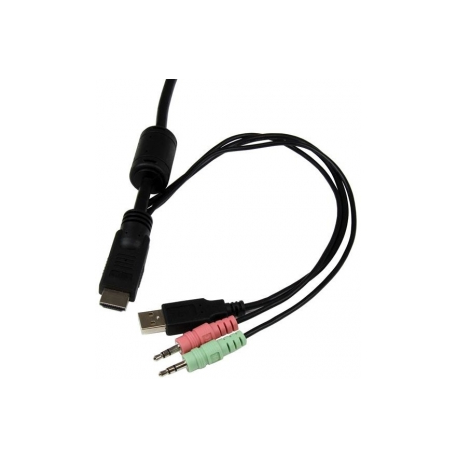 StarTech.com 2 Port USB HDMI Cable KVM Switch with Audio and Remote Switch - USB Powered KVM with HDMI - Dual Port HDMI KVM Switch (SV211HDUA) - KVM  /  audio switch - 2 x KVM  /  audio - 1 local user - desktop - 2