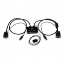 StarTech.com 2 Port USB VGA Cable KVM Switch - USB Powered with Remote Switch - KVM with VGA - Dual Port VGA KVM Switch (SV211USB) - KVM switch - 2 x KVM port(s) - 1 local user - desktop