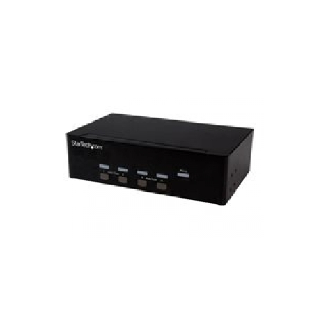 StarTech.com 4 Port VGA KVM Switch - Dual VGA - Hot-key & Audio Support - 1920x1200 KVM Switch - KVM Video Switch (SV431DVGAU2A) - KVM  /  audio  /  USB switch - 4 x KVM  /  audio  /  USB - 1 local user - desktop - for P / N: SV431RACK, SVA12M2NEUA, SVA12M5NA - 0