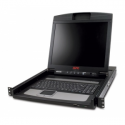 APC LCD Console - KVM console - 17" - rack-mountable - 1280 x 1024 @ 75 Hz - black - 1U - for P / N: AR3103, AR3103SP, AR3106SP, SRT1000RMXLI, SRT1000RMXLI-NC, SRT5KRMXLW-TW
