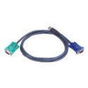 ATEN Micro-Lite 2L-5203U - Keyboard / video / mouse (KVM) cable - USB, HD-15 (VGA) (M) to DB-15 (F) - 3 m - for KVM on the NET CS1708, CS1716; Master View max CS-1716; MasterView USB KVM Switch CS-1708